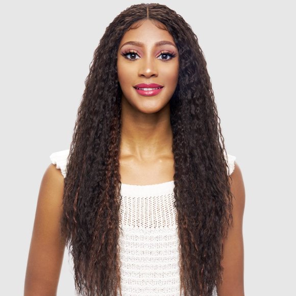 Mist Inky Vanessa Hair Lace Front Wig HD Lace Frontal Middle Part Long Curly